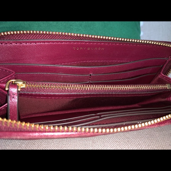 HP🎉 TORY BURCH Fleming Zip Continental Leather Wallet - Picture 7 of 8
